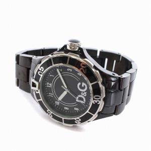 D&G 腕時計 クォーツ ウォッチ アナログ 3針 黒 ブラック
