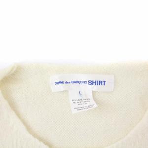 COMME des GARCONS SHIRT Invader ニット セーター 長袖 ウール L オフホワイト FJ-N007