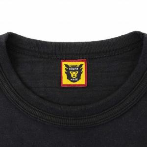 HUMAN MADE ポケット Tシャツ カットソー 半袖 ハートワッペン L 黒 ブラック
