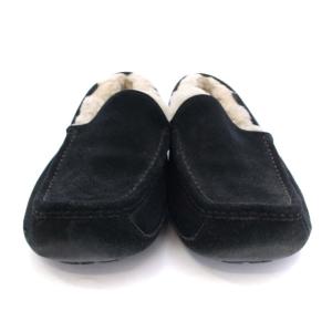 UGG australia ASCOT アスコット モカシン スリッポン スエード 裏ボア 靴 シューズ US8 26cm 黒 ブラック