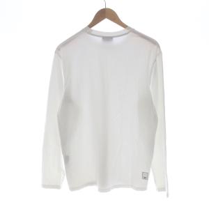 EMPORIO ARMANI Tシャツ カットソー クルーネック プルオーバー 長袖 ワンポイント L 白 ホワイト