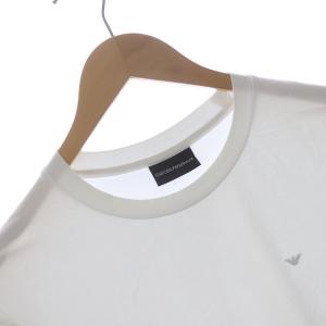 EMPORIO ARMANI Tシャツ カットソー クルーネック プルオーバー 長袖 ワンポイント L 白 ホワイト