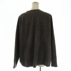 Deuxieme Classe ミドルゲージKNIT ニット セーター 深Vネック プルオーバー 長袖 ウール カシミヤ混 茶色 ブラウン