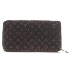 LOUIS VUITTON モノグラムミニラン ジッピーウォレット 長財布 ラウンドファスナー キャンバス 茶色 ブラウン ベージュ M95235 OH