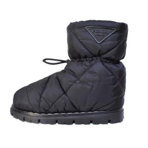 PRADA RE-NYLON パテッドナイロン ブーツ 中綿 35 ブラック 1U686M