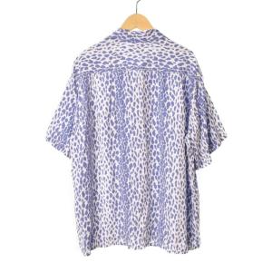 WACKO MARIA HAWAIIAN SHIRT S TYPE-1 ハワイアンシャツ 半袖 レオパード L ブルー