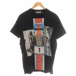 Tシャツ カットソー プリント 半袖 XS 黒 ブラック