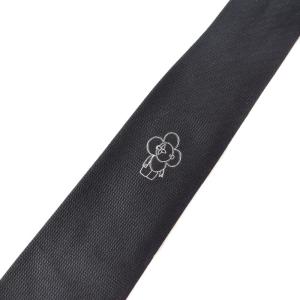 LOUIS VUITTON MP2099 FOREVER 18AW 7CM TIE VIVIENNE ネクタイ シルク ブラック