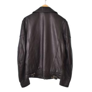 17AW 袖下マチ付きドラムダイ ダブルライダースジャケット レザー