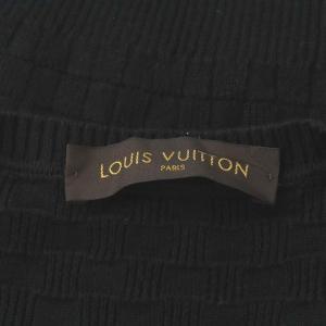 LOUIS VUITTON ニット セーター 長袖 コットン ウール XXL ブラック