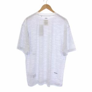 nanamica OOAL KODENSHI Stripe H/S Tee ストライプ Tシャツ カットソー 半袖 M 白 ホワイト タグ付き
