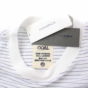 nanamica OOAL KODENSHI Stripe H/S Tee ストライプ Tシャツ カットソー 半袖 M 白 ホワイト タグ付き