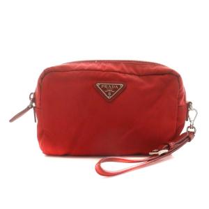 三角プレート ポーチ ナイロン 赤 レッド