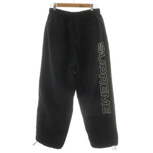 Supreme 23FW Spellout Embroidered Track Pant M ブラック