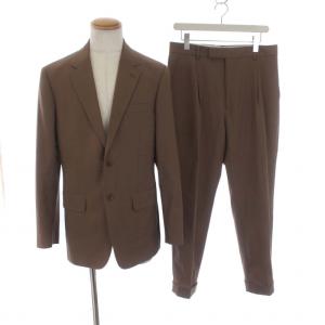 DOURMEIL生地 SINGLE BREASTED JACKET PLEATED TROUSERS