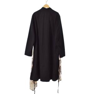 Ground Y インド刺繍切替 ロングシャツ バンドカラー 長袖 3 ブラック GR-B12-811