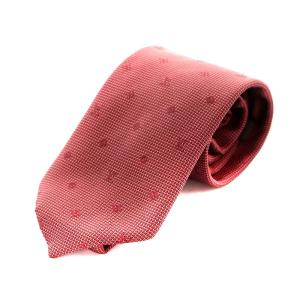 モノグラム ワイドタイ ネクタイ シルク 絹 赤 レッド