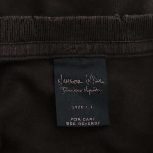 NUMBER (N)INE 04AW Give Peace a Chance期 ANTI BUSHISM Tシャツ カットソー 1 茶 ブラウン