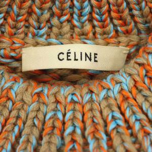 CELINE フィービー期 チャンキーニット M ベージュ オレンジ