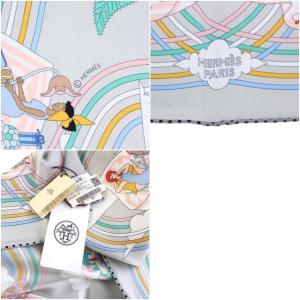 HERMES スカーフ カレ70 CARRES VOLANTS 空飛ぶカレ シルク グレー