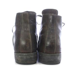 GUIDI レースアップブーツ ショート レザー 41 ブラウン