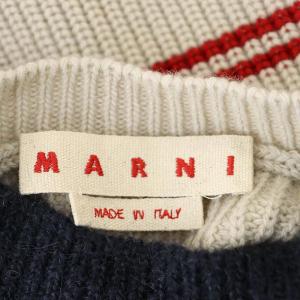 MARNI ボーダー 切替 ニット 40 ブラック ブラウン ベージュ