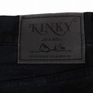 HYSTERIC GLAMOUR 19AW KINKY JEANS パンツ ジップフライ 迷彩 カモフラ 29 黒 ブラック 02193AP06