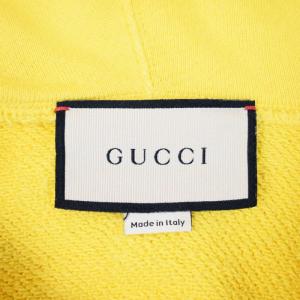 GUCCI 683276 1921プリント パーカー フーディー スウエット 長袖 S イエロー