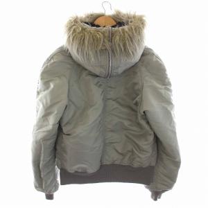 ALPHA INDUSTRIES INDUSTRIES N-2B フライトジャケット ブルゾン 中綿 ナイロン フード付き アウター M ライトグレー