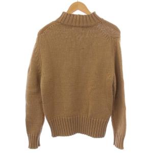 TENDERLOIN ニット セーター 長袖 厚手 ハイネック ウール S ベージュ