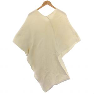 COMME des GARCONS ニット セーター 半袖 Vネック 変形 白 ホワイト