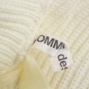 COMME des GARCONS ニット セーター 半袖 Vネック 変形 白 ホワイト