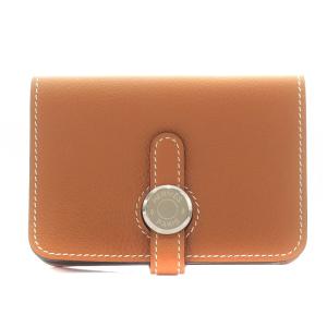 2018年製 ドゴンコンパクト トリヨンクレマンス カードケース ブラウン