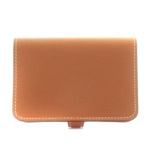 HERMES 2018年製 ドゴンコンパクト トリヨンクレマンス カードケース ブラウン