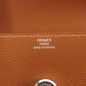 HERMES 2018年製 ドゴンコンパクト トリヨンクレマンス カードケース ブラウン