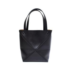 LOEWE PUZZLE FOLD TOTE MINI パズルフォルド トート ミニ シャイニーカーフ ブラック