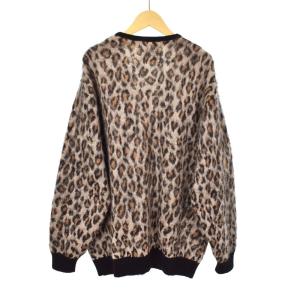 WACKO MARIA カーディガン モヘア レオパード S ブラウン