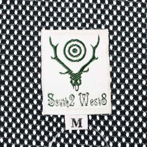 South2 West8 S.S. Crew Neck Shirt Knit Mesh クルーネック シャツ 長袖 メッシュ M 黒 ブラック KP903