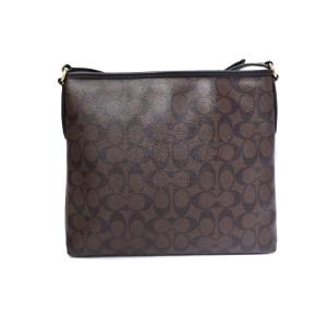 COACH ショルダーバッグ クロスボディ PVC レザー シグネチャー 茶 ブラウン C1723-F58297