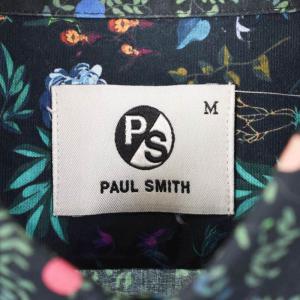 PAUL SMITH シャツ 長袖 総柄 M 緑 グリーン