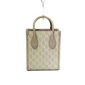 GUCCI インターロッキングG GGスプリーム ショルダーバッグ ミニ ベージュ 671623