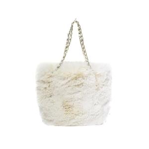 Diagram GRACE CONTINENTAL 22AW チェーンファーバッグ 2WAYバッグ ショルダーバッグ ハンドバッグ フェイクファー キナリ 白 ホワイト 0322482522