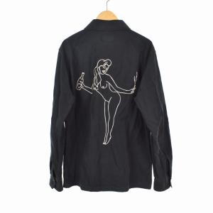 WACKO MARIA 天国東京 ミリタリーシャツ ジャケット 長袖 S チャコールグレー