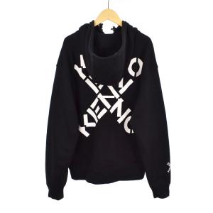 KENZO Alphabet Logo Pullover Parka パーカー フーディー アルファベット ロゴ プリント XS 黒 ブラック