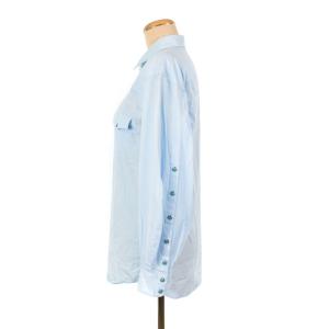TOGA PULLA シャツ ブラウス 長袖 36 水色 ライトブルー TP72-FJ214