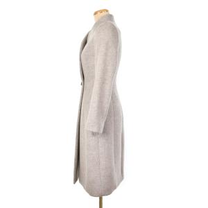 EPOCA ノーカラー コート ロング 38 グレー