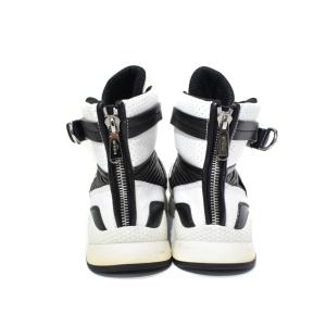 BALMAIN ハイカット スニーカー ロゴ 42 ホワイト