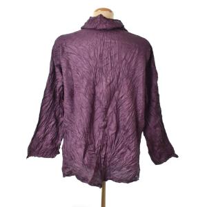 ISSEY MIYAKE 90s 1993AW Vintage ヴィンテージ ハイネック カットソー 長袖 シワ加工 M 紫 パープル IM33-FJ904