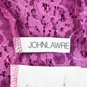 JOHN LAWRENCE SULLIVAN メッシュ レース Tシャツ カットソー 長袖 M ピンク 5A002-0222-10