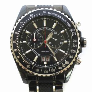 腕時計 GUESS COLLECTION クォーツ アナログ クロノグラフ 黒 ブラック GC 46001G